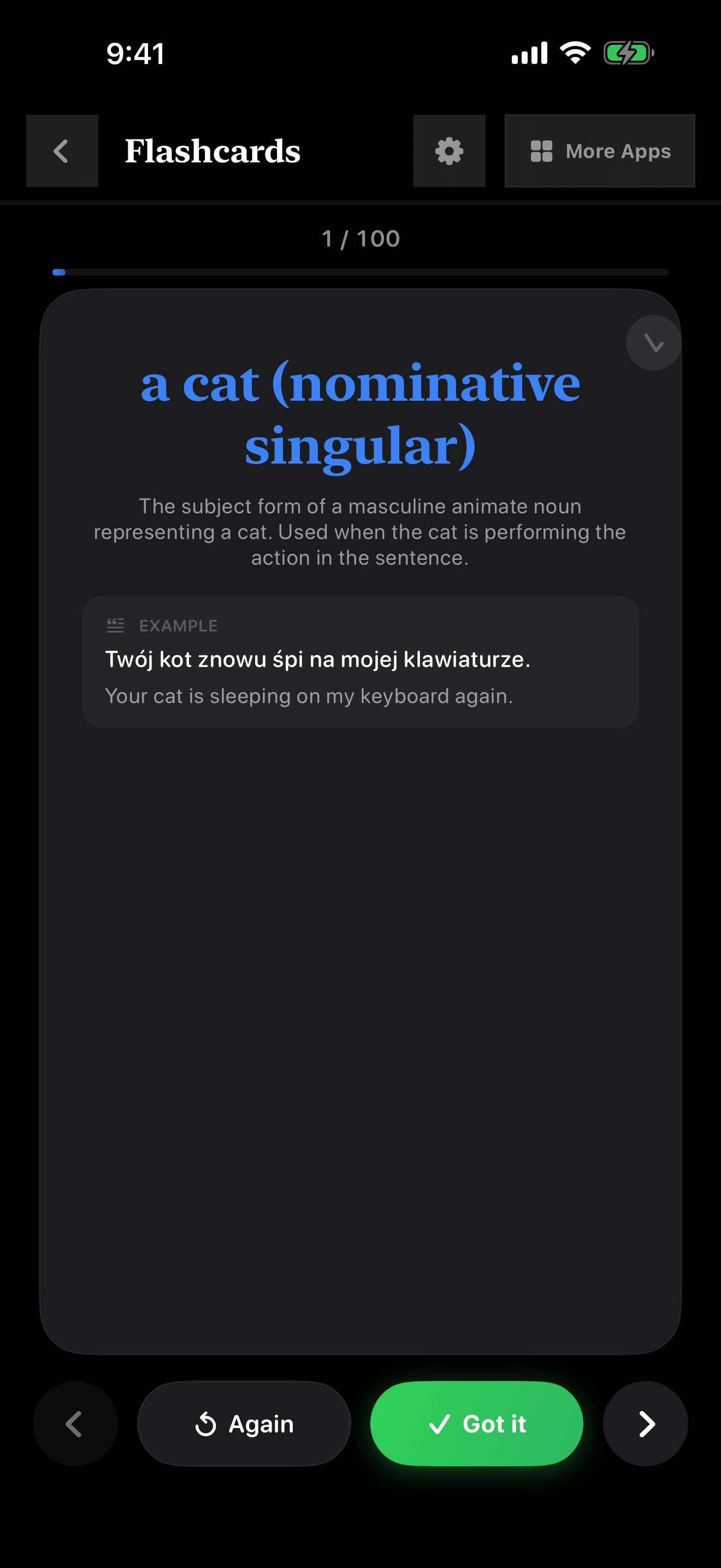 365 1787703820 1 iPhone shot 02 flashcard flipped dark
