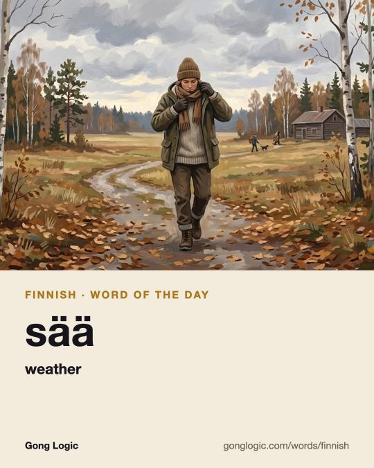 The Finnish word sää, illustrated